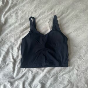 Black workout plunge tank